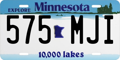 MN license plate 575MJI