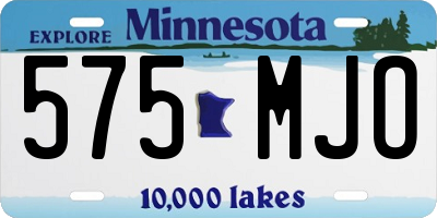 MN license plate 575MJO