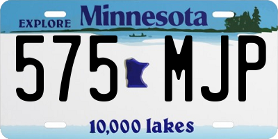 MN license plate 575MJP