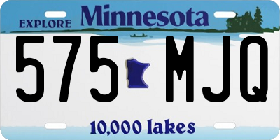 MN license plate 575MJQ