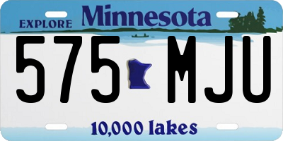 MN license plate 575MJU