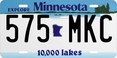 MN license plate 575MKC