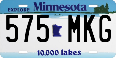 MN license plate 575MKG