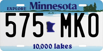 MN license plate 575MKO