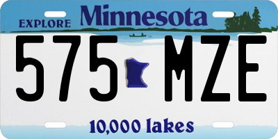 MN license plate 575MZE