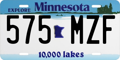 MN license plate 575MZF