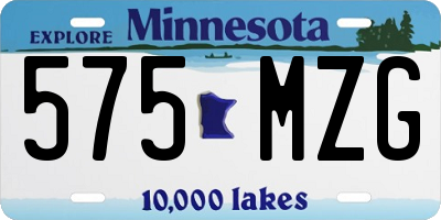 MN license plate 575MZG