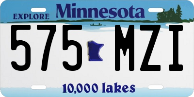 MN license plate 575MZI