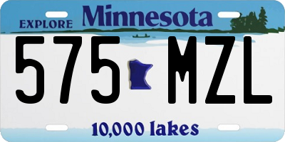 MN license plate 575MZL