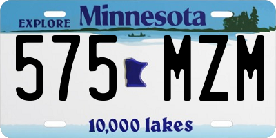 MN license plate 575MZM