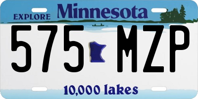 MN license plate 575MZP