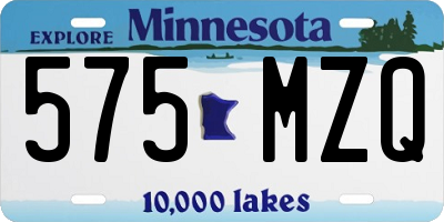 MN license plate 575MZQ