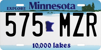 MN license plate 575MZR