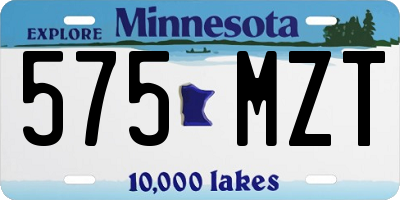 MN license plate 575MZT