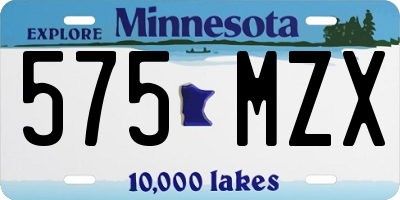MN license plate 575MZX