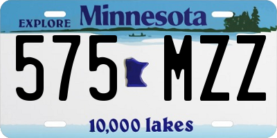 MN license plate 575MZZ