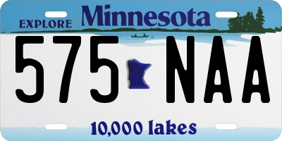 MN license plate 575NAA