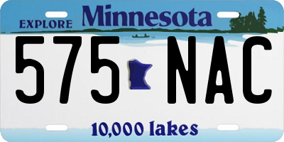 MN license plate 575NAC