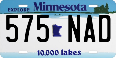 MN license plate 575NAD