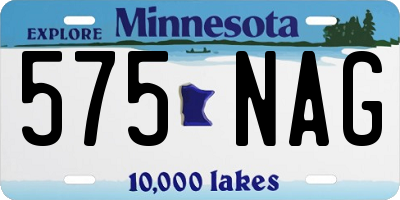 MN license plate 575NAG