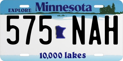 MN license plate 575NAH