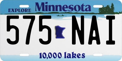 MN license plate 575NAI