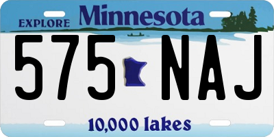 MN license plate 575NAJ