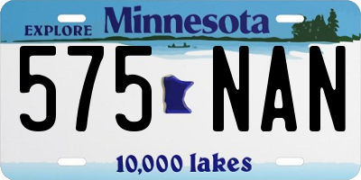 MN license plate 575NAN