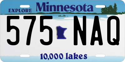 MN license plate 575NAQ