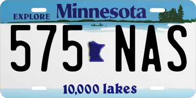 MN license plate 575NAS
