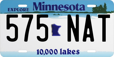MN license plate 575NAT
