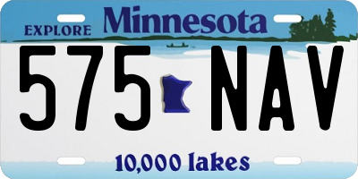 MN license plate 575NAV