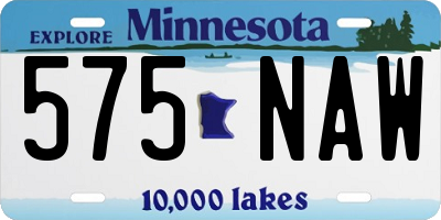 MN license plate 575NAW