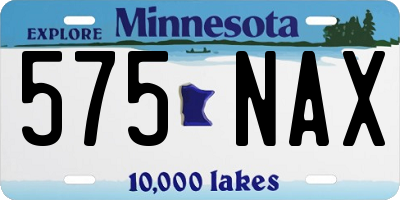MN license plate 575NAX