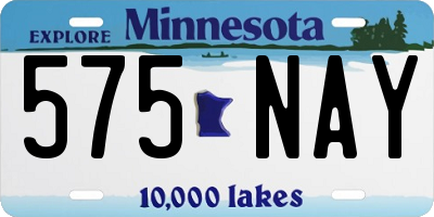 MN license plate 575NAY