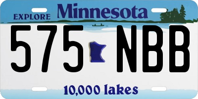 MN license plate 575NBB
