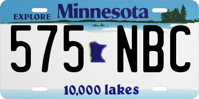 MN license plate 575NBC
