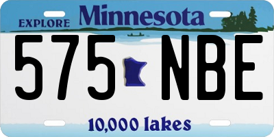 MN license plate 575NBE