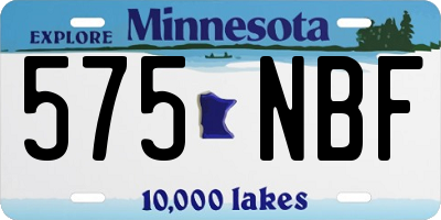 MN license plate 575NBF