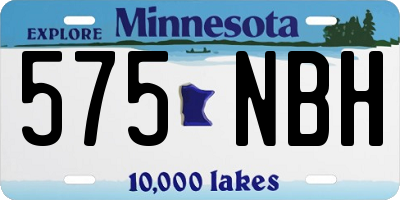 MN license plate 575NBH