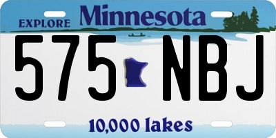MN license plate 575NBJ