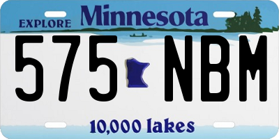 MN license plate 575NBM