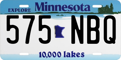 MN license plate 575NBQ
