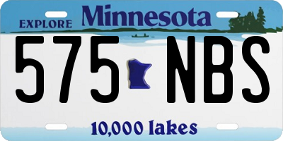 MN license plate 575NBS