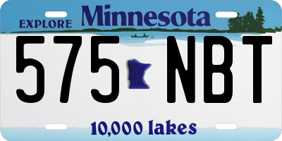 MN license plate 575NBT