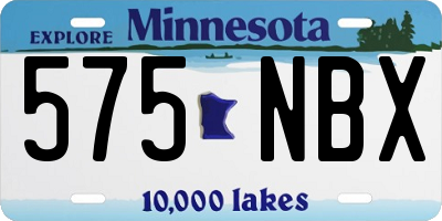 MN license plate 575NBX