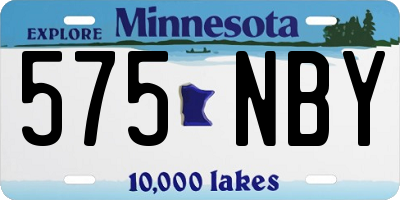 MN license plate 575NBY