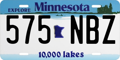 MN license plate 575NBZ