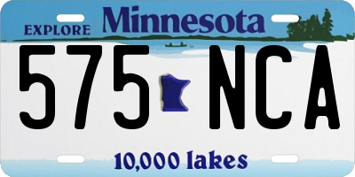 MN license plate 575NCA