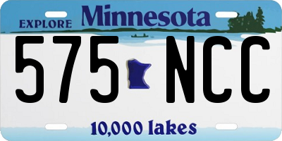 MN license plate 575NCC